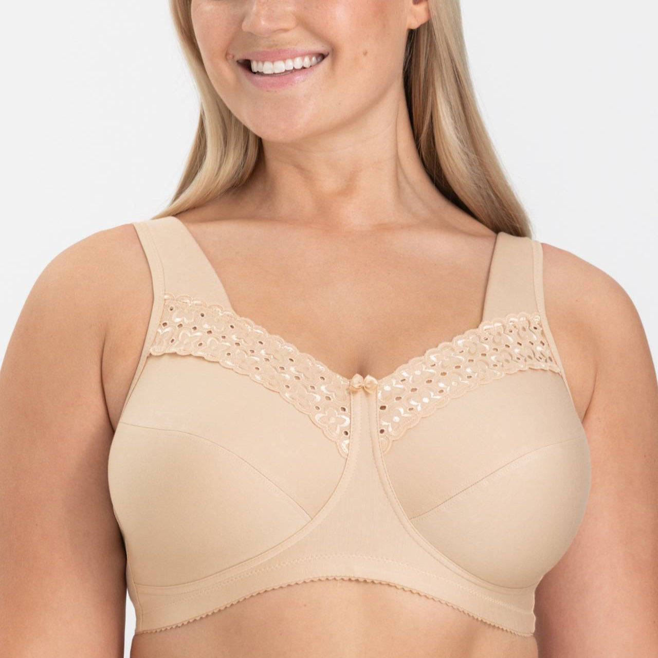 Miss Mary Broderie Anglaise beige rintaliivi